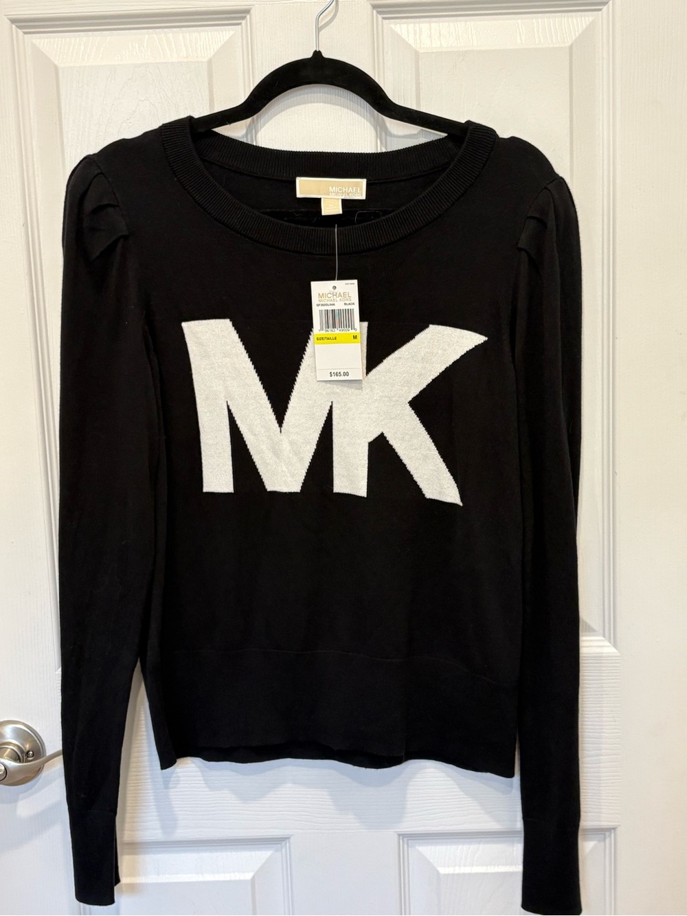 Michael Kors Black Sweater with White MK Logo #1187